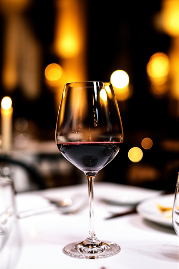 ワインとテーブルセッティング